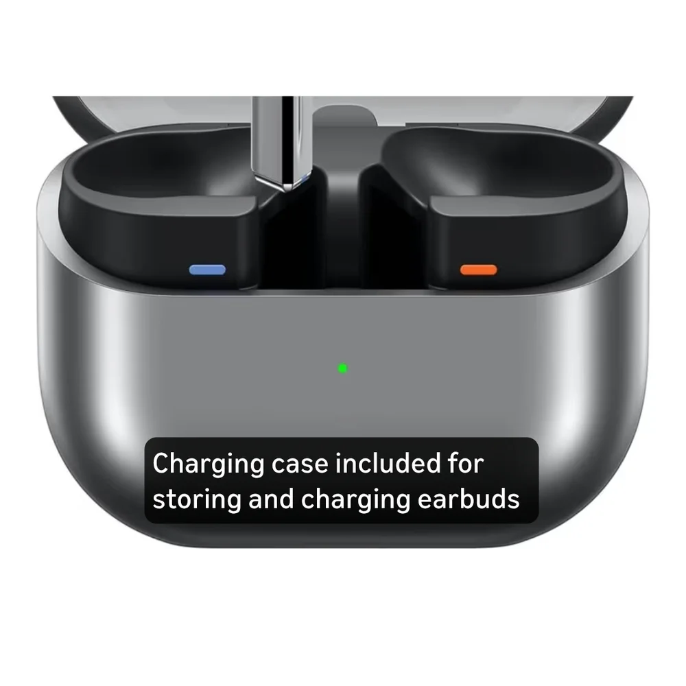 Samsung Earbuds Pro3 Silver Charging Case and Black Earbuds